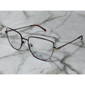 LINEA ROMA IMAN C2 55-18-140 Gold / Red Metal Glasses Frames
